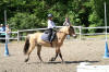 La ponette Pistache tait de la partie avec la plus jeune cavalire du club hippique , Allisson.